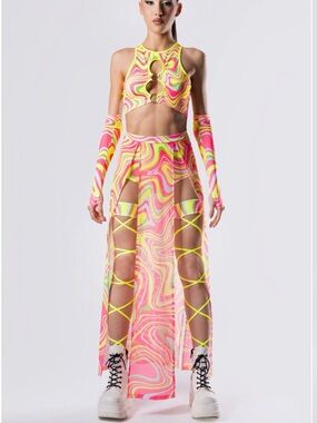 Electric Candy - Neon Swirl full set - Pink & Yellow